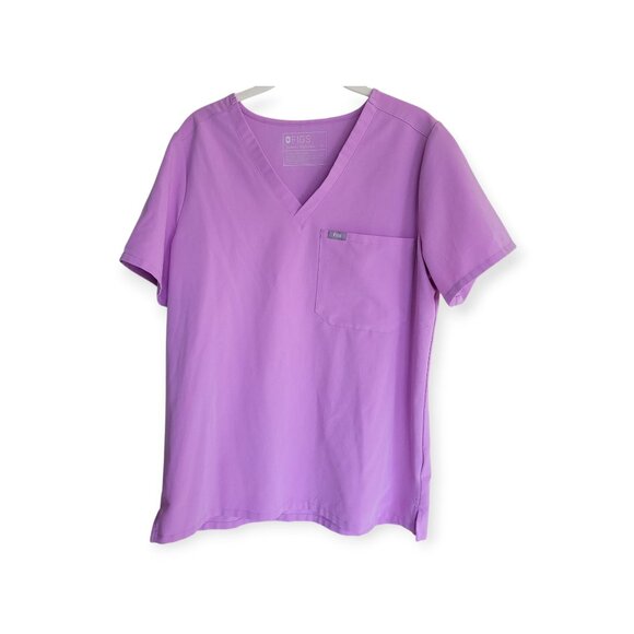 FIGS Technical Collection Catarina One-Pocket Scrub Top in Lavender size M - Picture 2 of 9